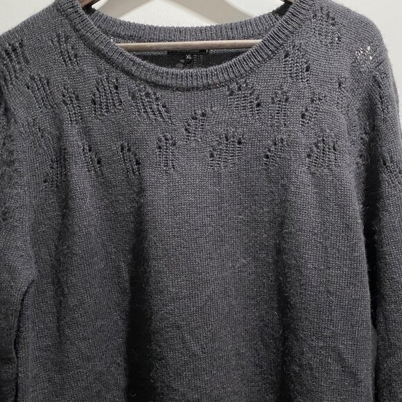 (10) Quiet Luxury Minimalist Whimsigoth Preppy Academia Alpaca Wool Sweater XL - Picture 1 of 8